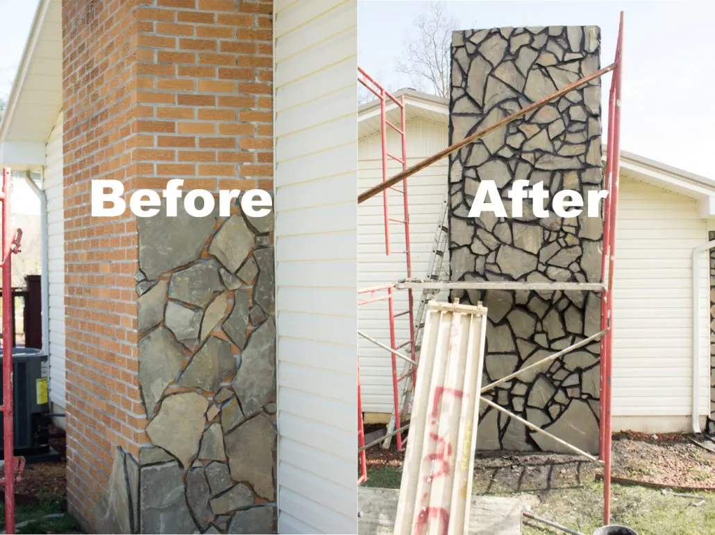 Before and After Stonework